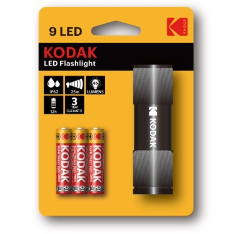 Kodak 9-LED Flashlight Black   3 AAA EHD