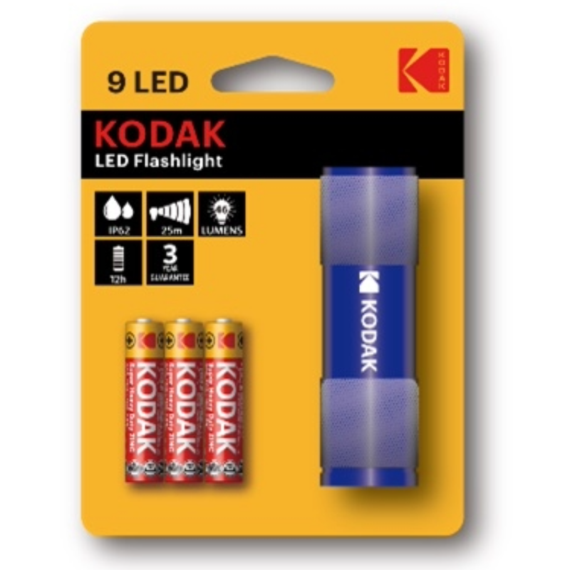 Kodak 9-LED Flashlight Blue   3 AAA EHD