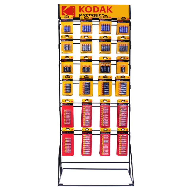 Kodak 24 peg wire rack battery display