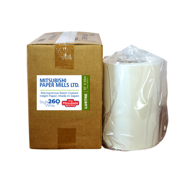Mitsubishi Inkjet RC Paper 10” x 65 Mtrs Lustre