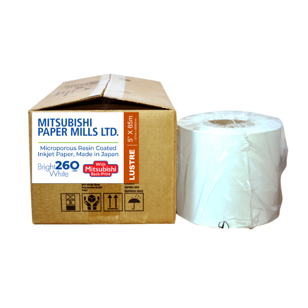 Mitsubishi Inkjet RC Paper 5” x 65 Mtrs Lustre