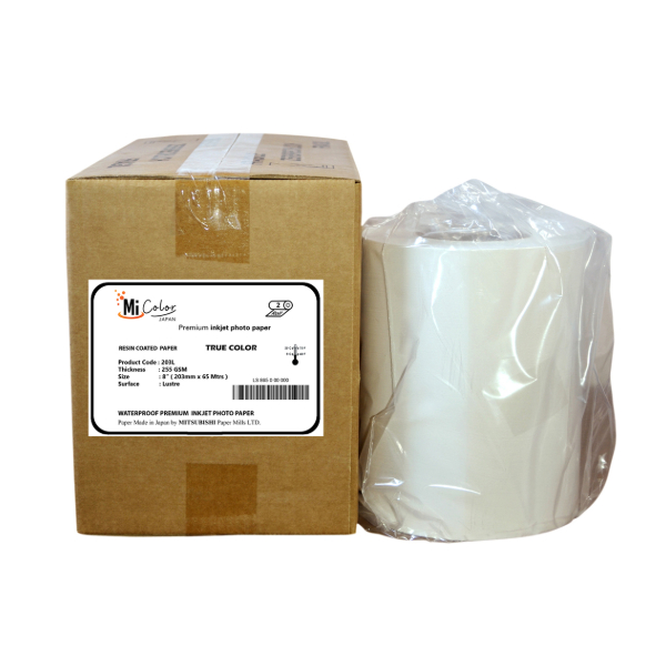 Mi Color Inkjet RC Paper 8” x 65 Mtrs Lustre