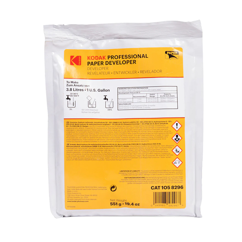 KODAK PROFESSIONAL B/W PAPER DEVELOPER - 1 GLS