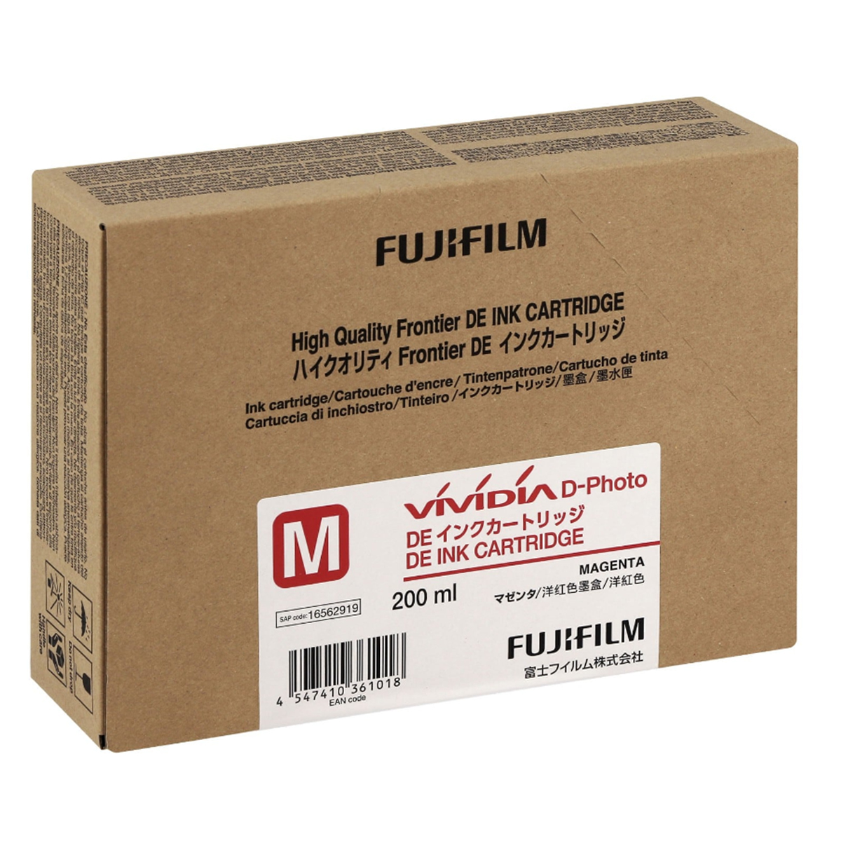 Fujifilm VIVIDIA DE100 Ink Cartridge 200ml - Magenta