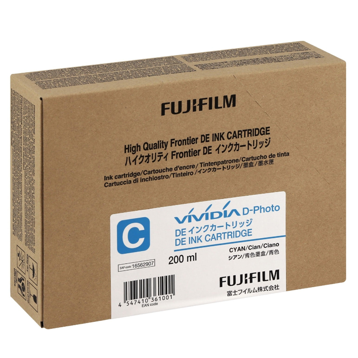 Fujifilm VIVIDIA DE100 Ink Cartridge 200ml - Cyan