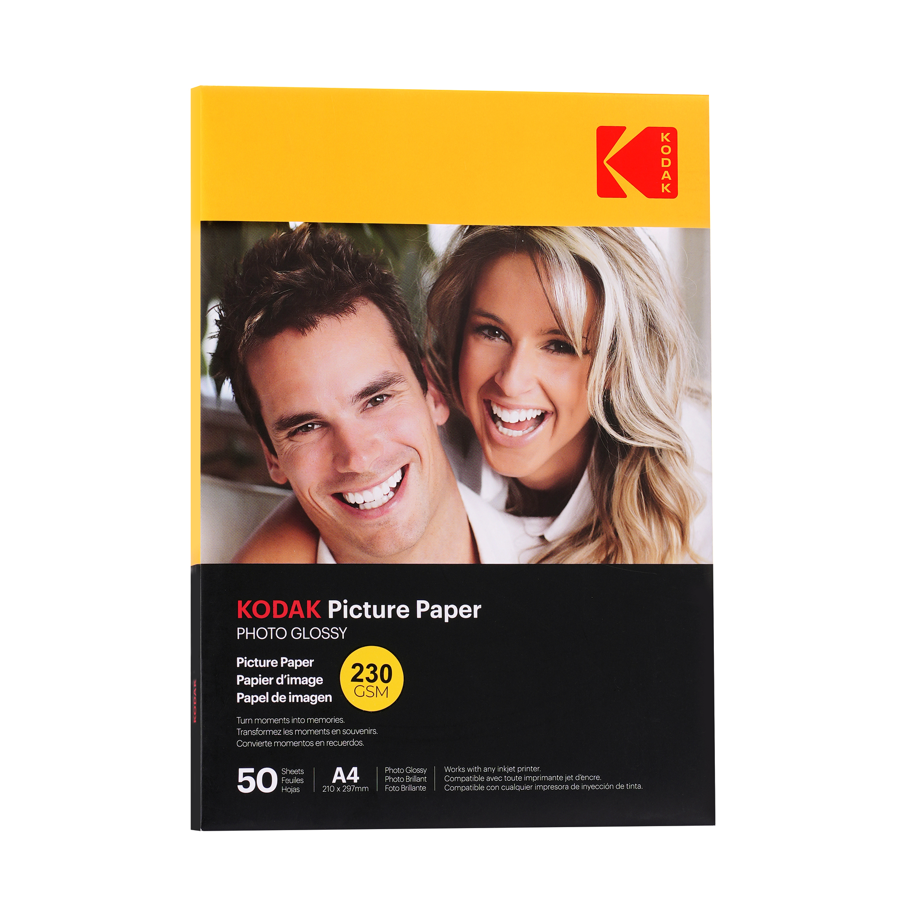 KODAK INKJET PAPER 230 GSM  210 MM X 297 MM A4 Glossy