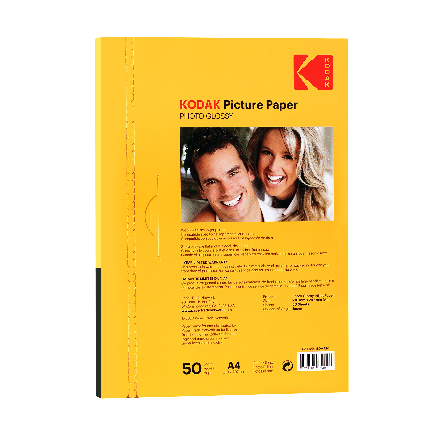 KODAK INKJET PAPER 180 GSM  297 MM X 420 MM A4 Glossy