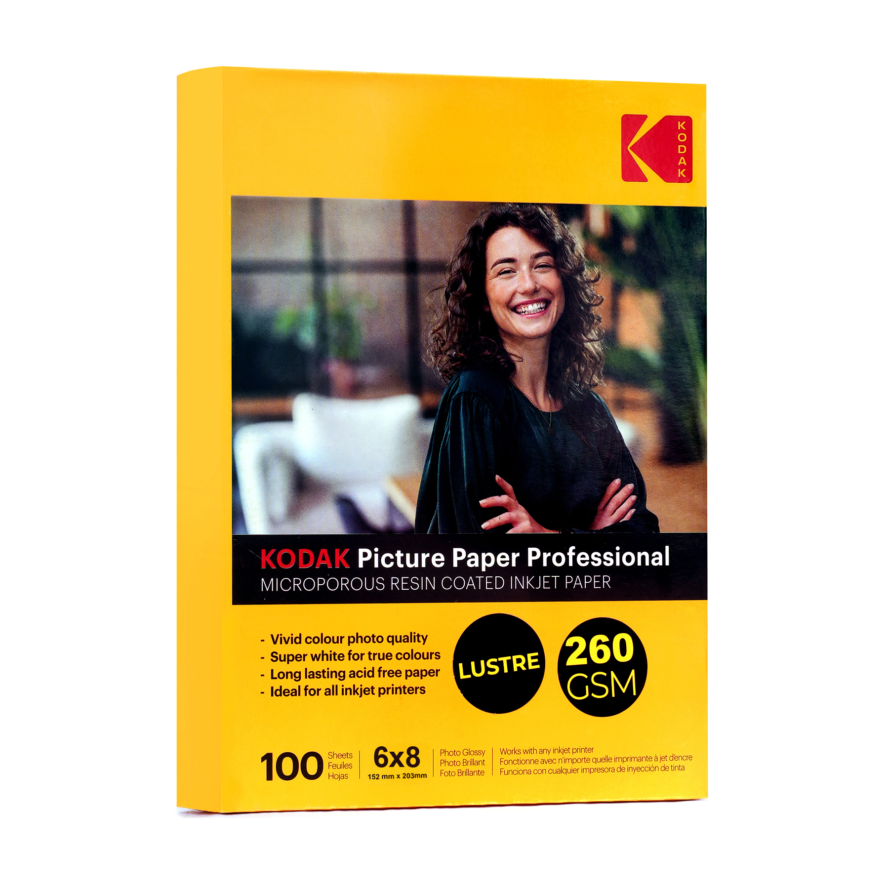 KODAK INKJET PAPER 260 GSM  152 MM X 203 MM (6 X 8) Lustre
