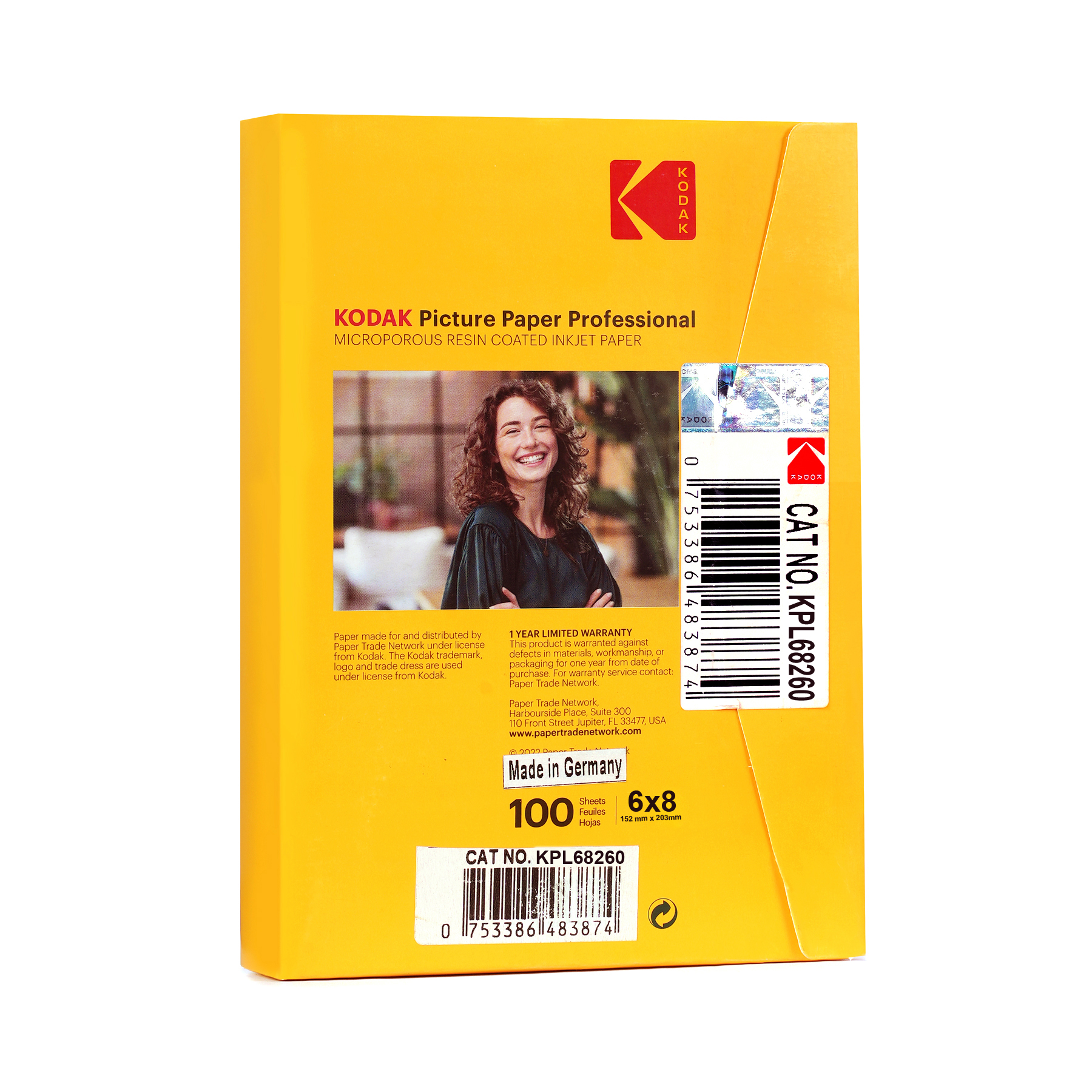 KODAK INKJET PAPER 260 GSM  152 MM X 203 MM (6 X 8) Lustre