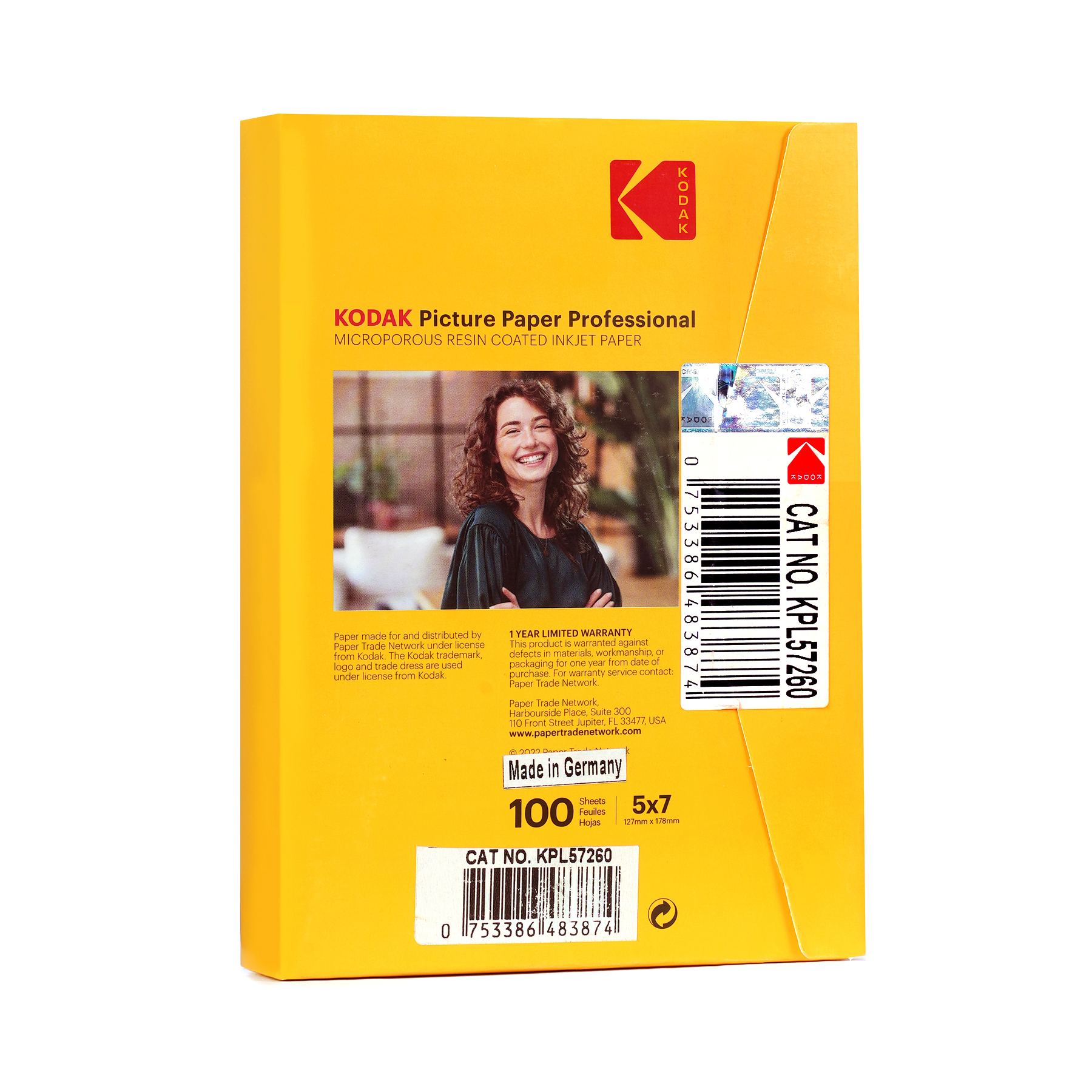 KODAK INKJET PAPER 260 GSM  127 MM X 178 MM ( 5 X 7) Lustre  