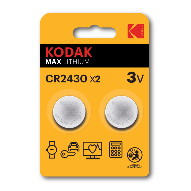 Kodak MAX Lithium CR2430 Battery