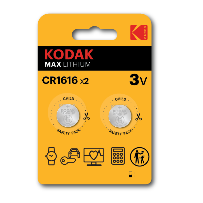Kodak MAX Lithium CR1616 Battery