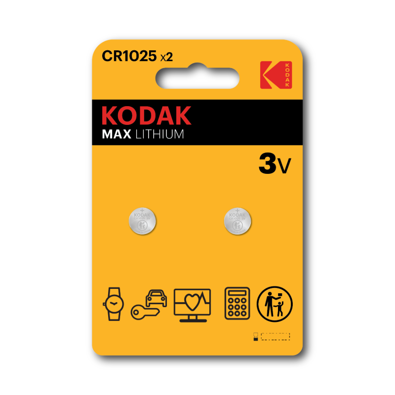 Kodak MAX Lithium CR1025 Battery