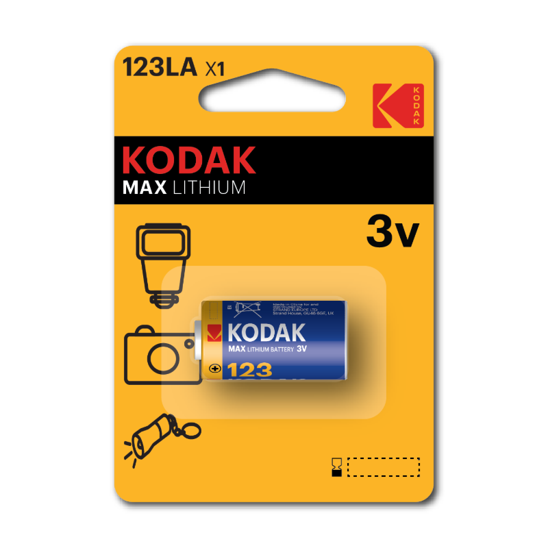 Kodak MAX lithium 123LA battery (1 pack blister)