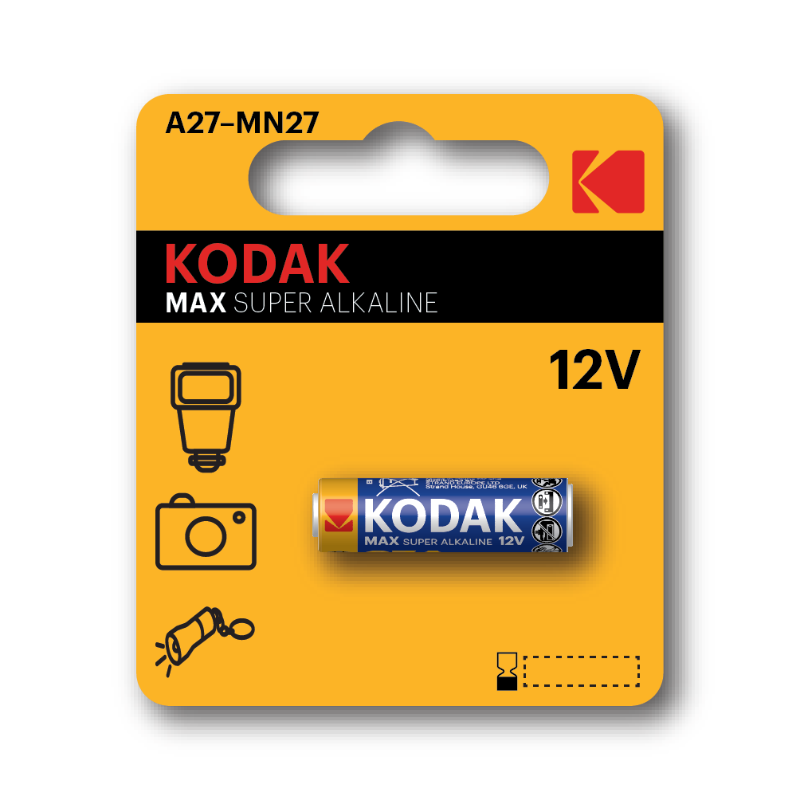 Kodak MAX alkaline 27A battery (1 pack blister)