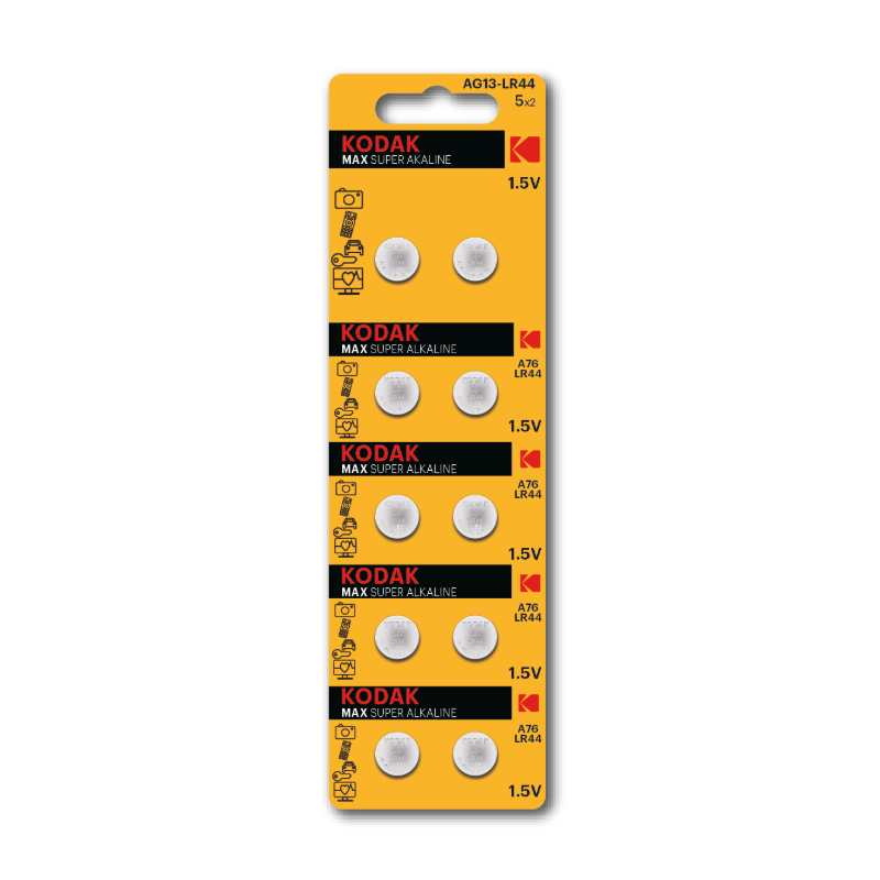 Kodak MAX alkaline battery  AG13/LR44 (10 pack perf blister)