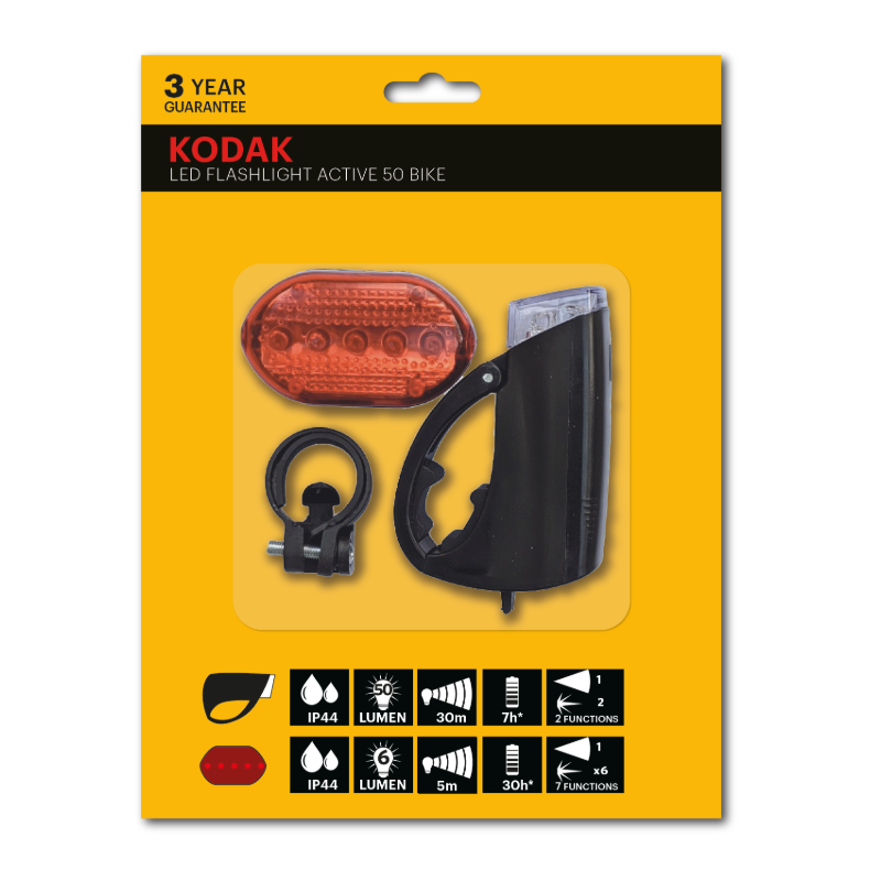 Kodak LED Active 50 bike lights (no batteries)
