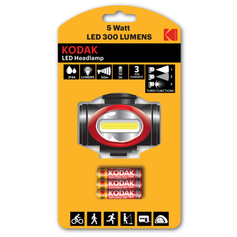 Kodak LED Headlamp 300 - 3 x AAA SHD