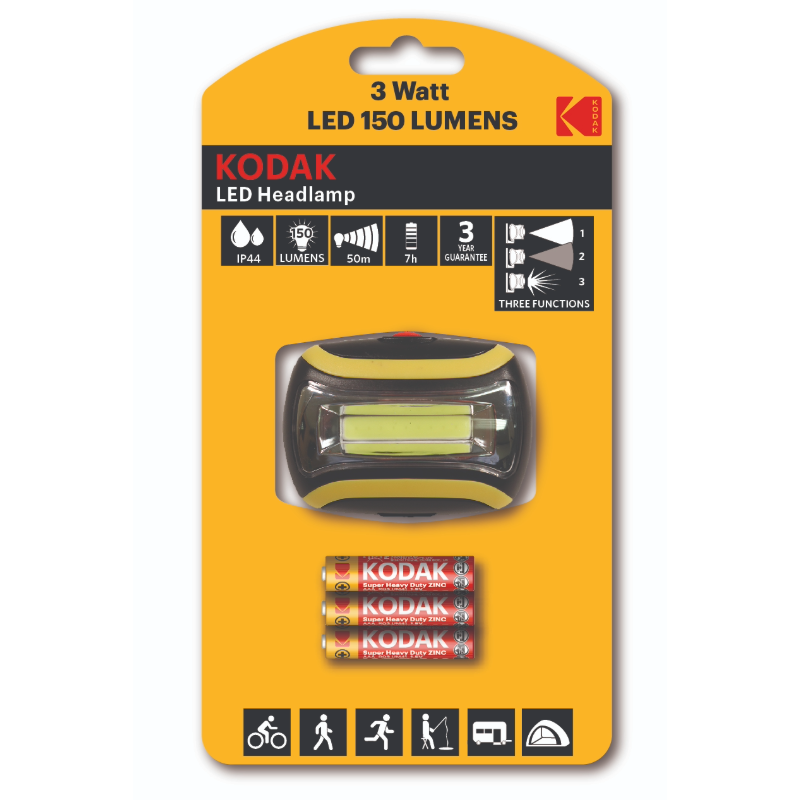 Kodak LED Headlamp 150 - 3 x AAA SHD